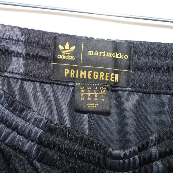 Adidas Marimekko Black Flower Firebird Gold Stripe Track Pants Womens S - Picture 6 of 11